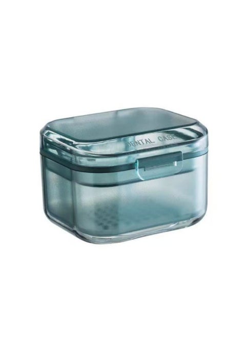 Dental Case, Braces Box, Denture Cleaning Box Blue