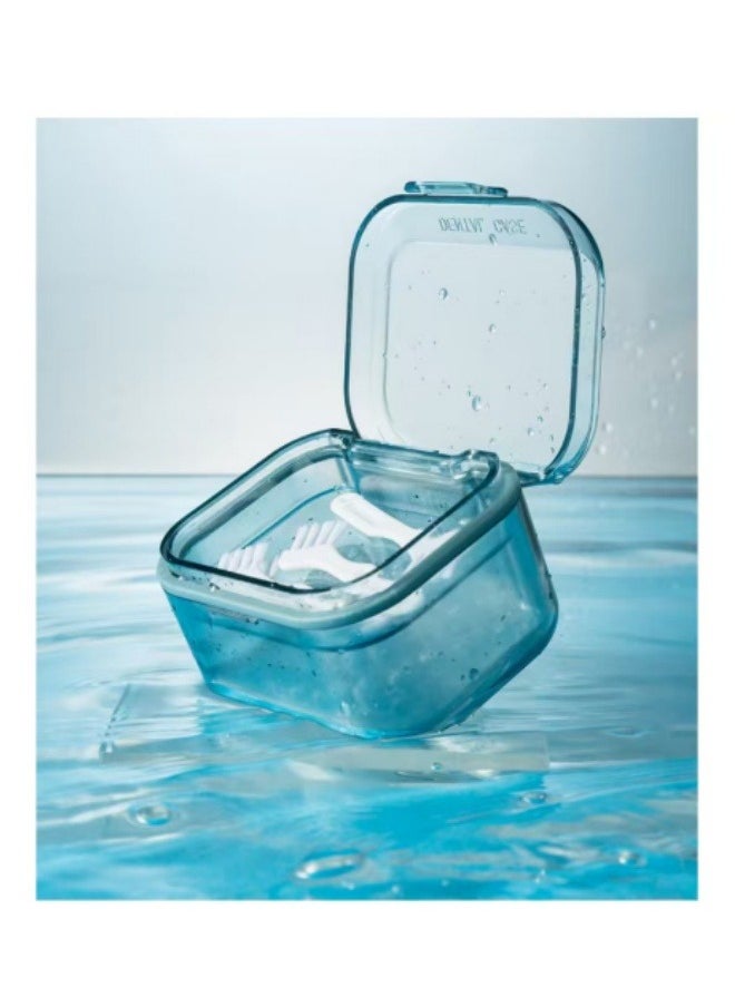 Generic - Dental Case, Braces Box, Denture Cleaning Box Blue - Image 1