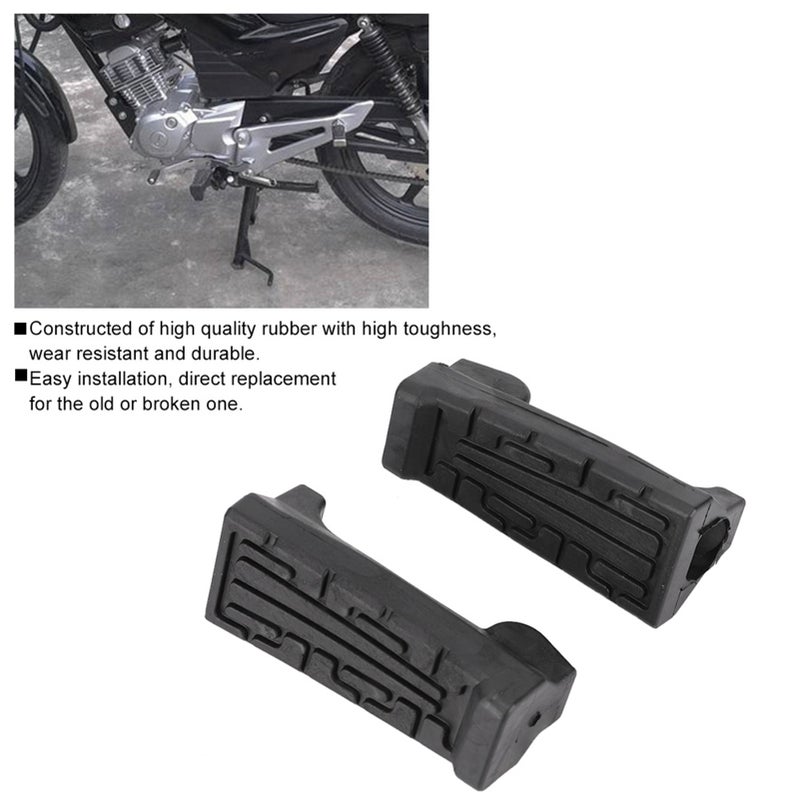1 Pair Rubber Front Pedal Footrest Foot Pegs Fit for Yamaha YBR 125 - Image 3