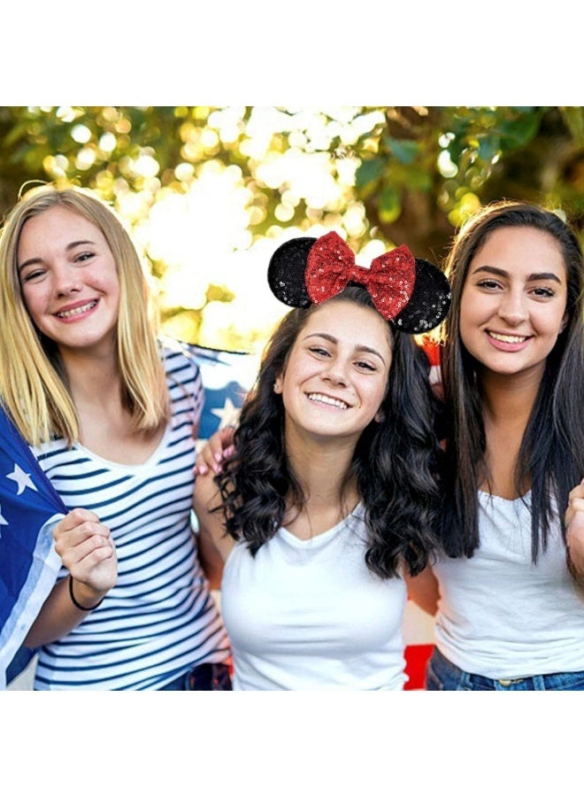 Mickey Mouse ears, sequined Mickey Mouse ear headband, suitable for boys, girls, and ladies for Halloween and birthday parties. - Image 3