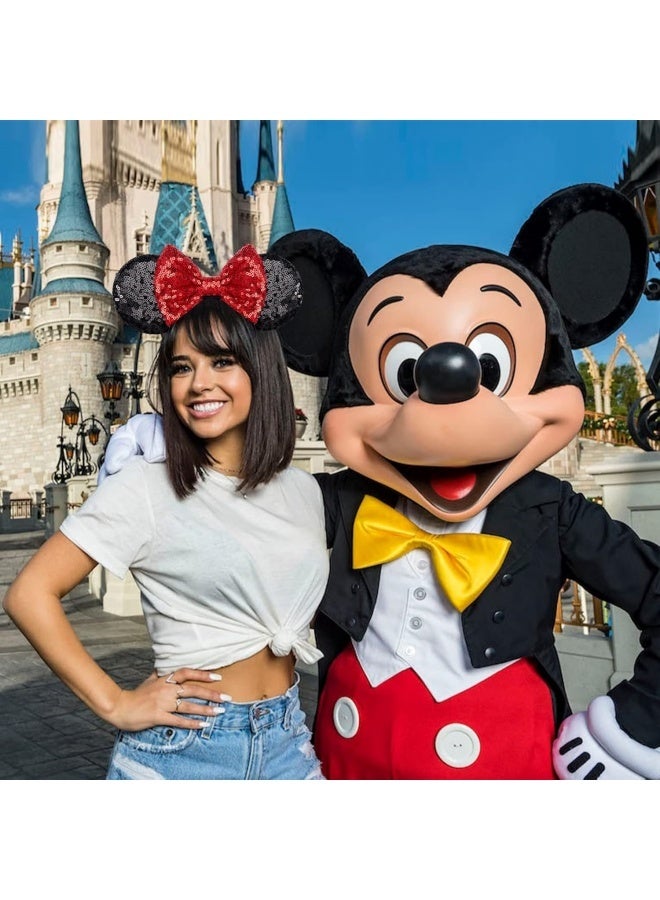 Mickey Mouse ears, sequined Mickey Mouse ear headband, suitable for boys, girls, and ladies for Halloween and birthday parties. - Image 4