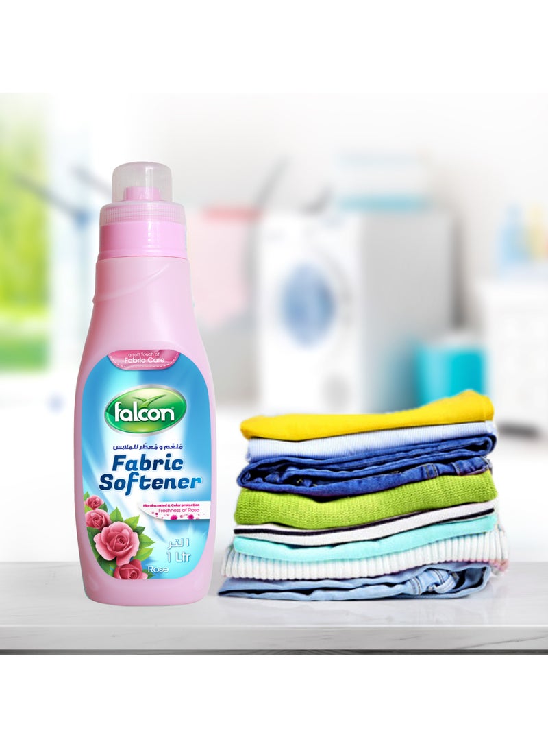 Falcon Fabric Softener Floral Scented & Color Protection Freshness Of Rose Fragrance 1 L - Image 2