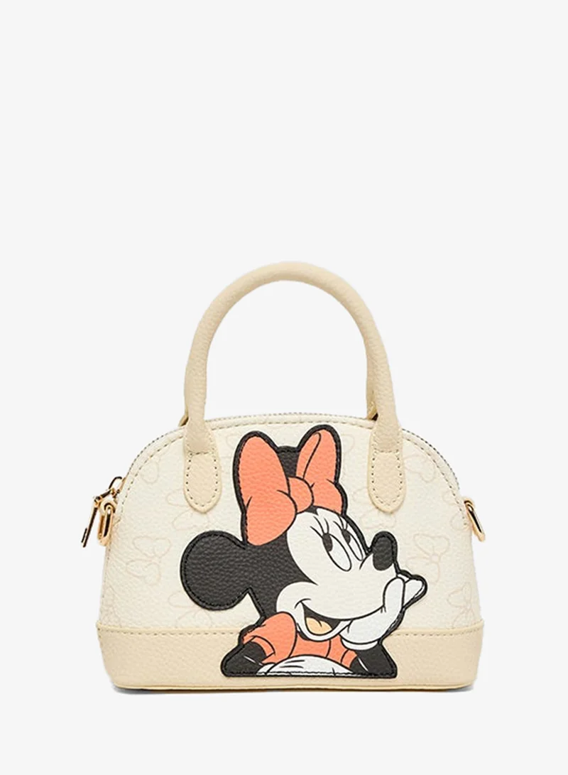 R&B Minnie Mouse Print Satchel Bag