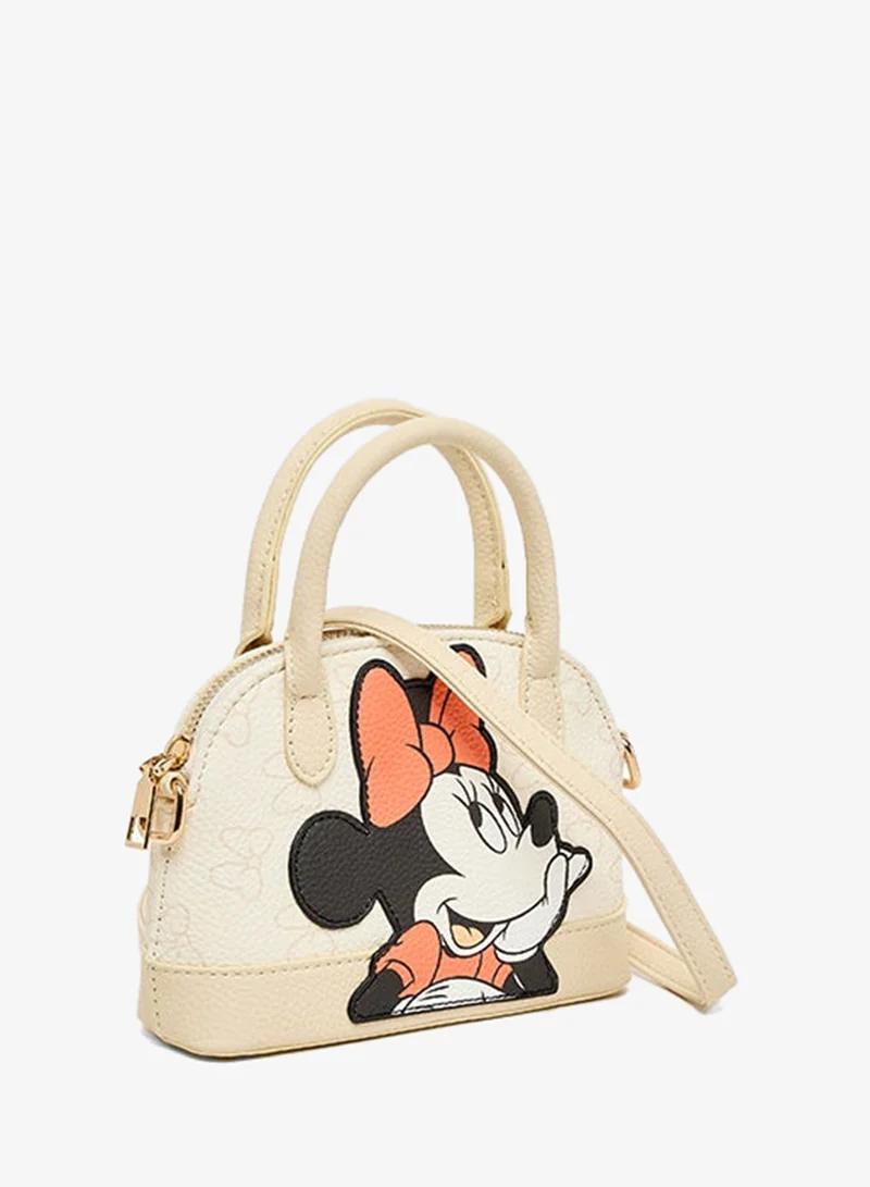 R&B Minnie Mouse Print Satchel Bag