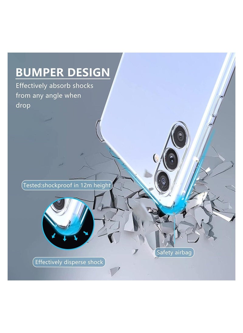 إيف غطاء حافظة سامسونج جالاكسي A24 ​​شفاف خلفي وسادة هوائية لينة من السيليكون مقاوم للصدمات ومضاد للخدش واقٍ من الصدمات في الزاوية لهاتف سامسونج جالاكسي A24 - Image 5