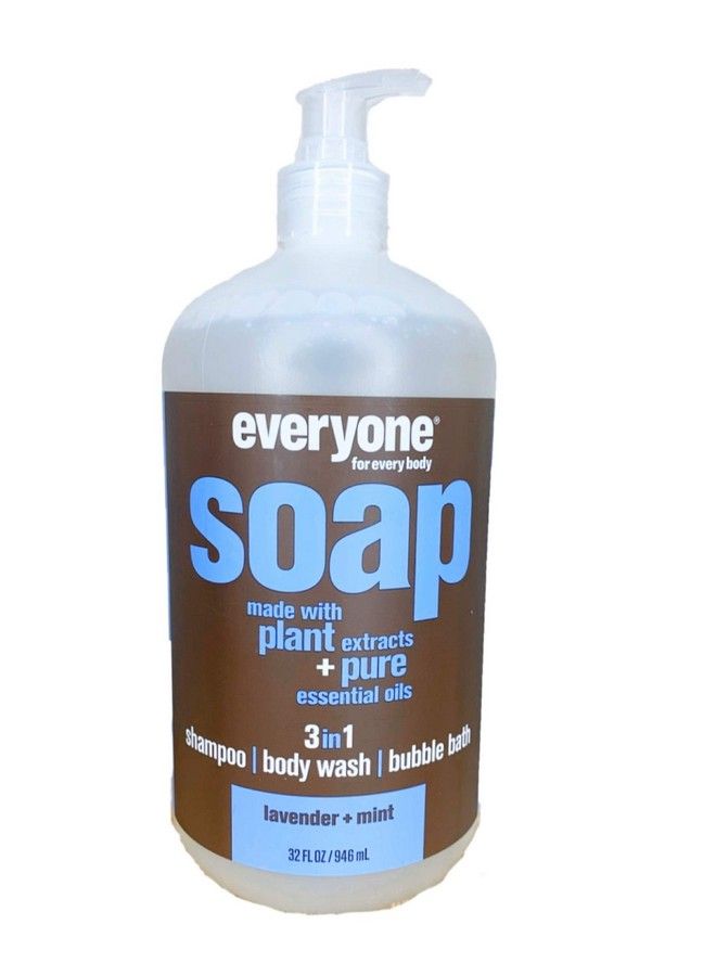 Everyone 3In1 Soap Body Wash Shampoo Bubble Bath Lavender + Mint 32 Ounces 1 Bottle - Image 2