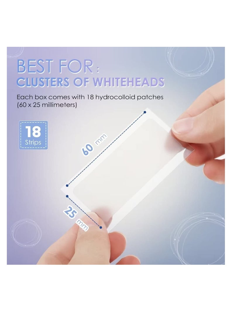 AUSLKA Large Blemish Patches XL -18 Strips - Hydrocolloid Patch for Covering Zits - Spot Stickers - Vegan and Cruelty for Face and Skin  - Image 3