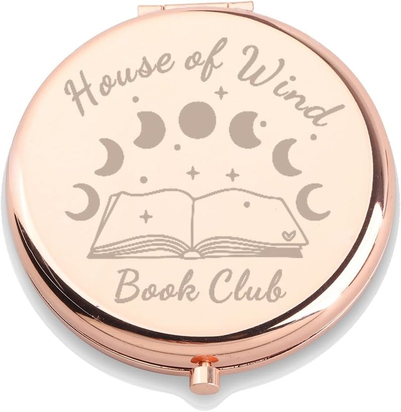 WUSUANED Bookworm Makeup Mirror House of Wind Book Club Jewelry Bookish Gifts Velaris Gift Acotar Gifts Book Lover Gift