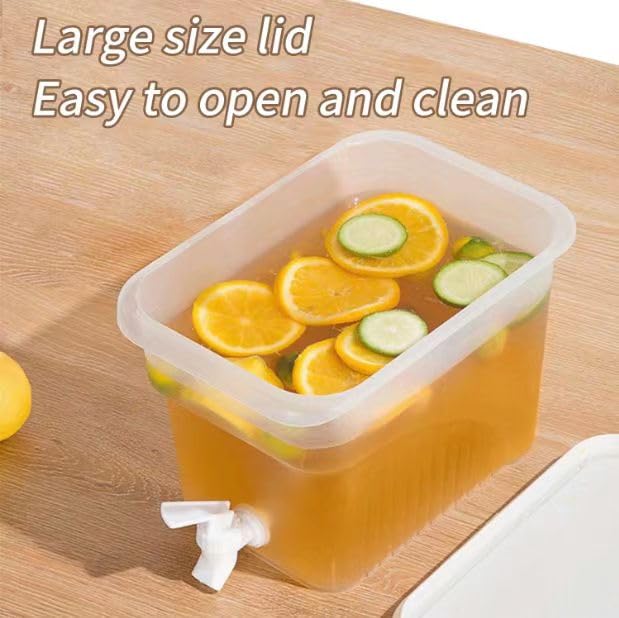 BEWBBAT 2 Pack 1.3 Gallon Fridge Drink Dispenser with Spigot, Leak-proof Plastic Beverage Drink Dispenser Refrigerator Iced Juice Lemonade Dispenser For Party, Bar - Image 2
