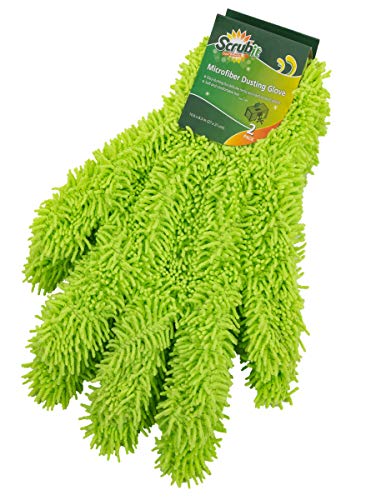 SCRUBIT Microfiber Dusting Glove for Kitchen and Home by Scrubit  Car Furniture  Window Cleaning Gloves  Cuts Through Dirt Without Using Chemicals  Perfect for Stainless Steel Dusting 2 Pack Green - Image 1