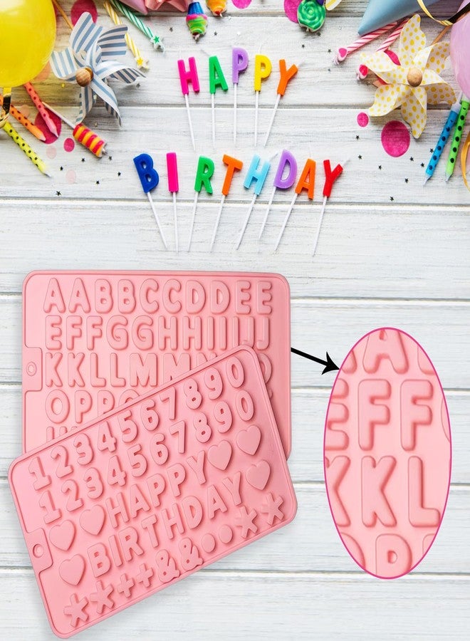 YCDMLJC 2 Pcs Letter Molds Silicone Number Alphabet Chocolate Candy Molds Non-Stick for Baking Chocolate Jelly Cake Candy - Image 3