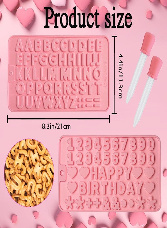 YCDMLJC 2 Pcs Letter Molds Silicone Number Alphabet Chocolate Candy Molds Non-Stick for Baking Chocolate Jelly Cake Candy - Image 2