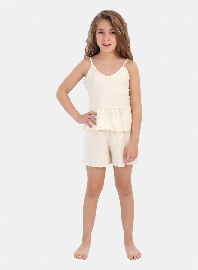 Carina Girly Frilled Edges Pyjama Set - Image 1