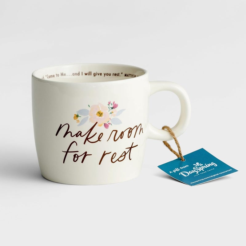 DaySpring  Studio 71  Make Room For Rest  Inspirational Ceramic Mug 16 oz White J4675 - Image 3