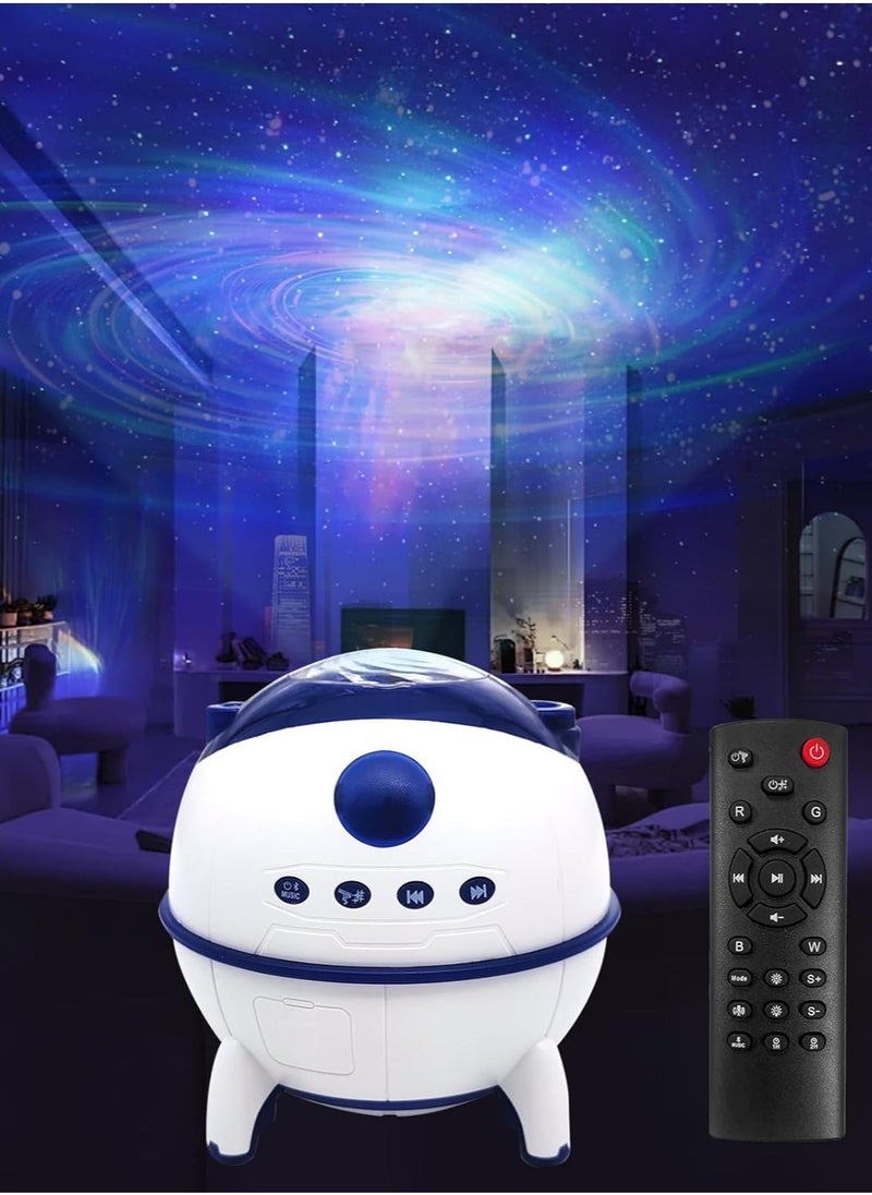 ELTRAZONE Galaxy Star Projector – Sound-Activated Bluetooth Night Light with Timer for Bedrooms, Cars, and Party Decor - Image 1