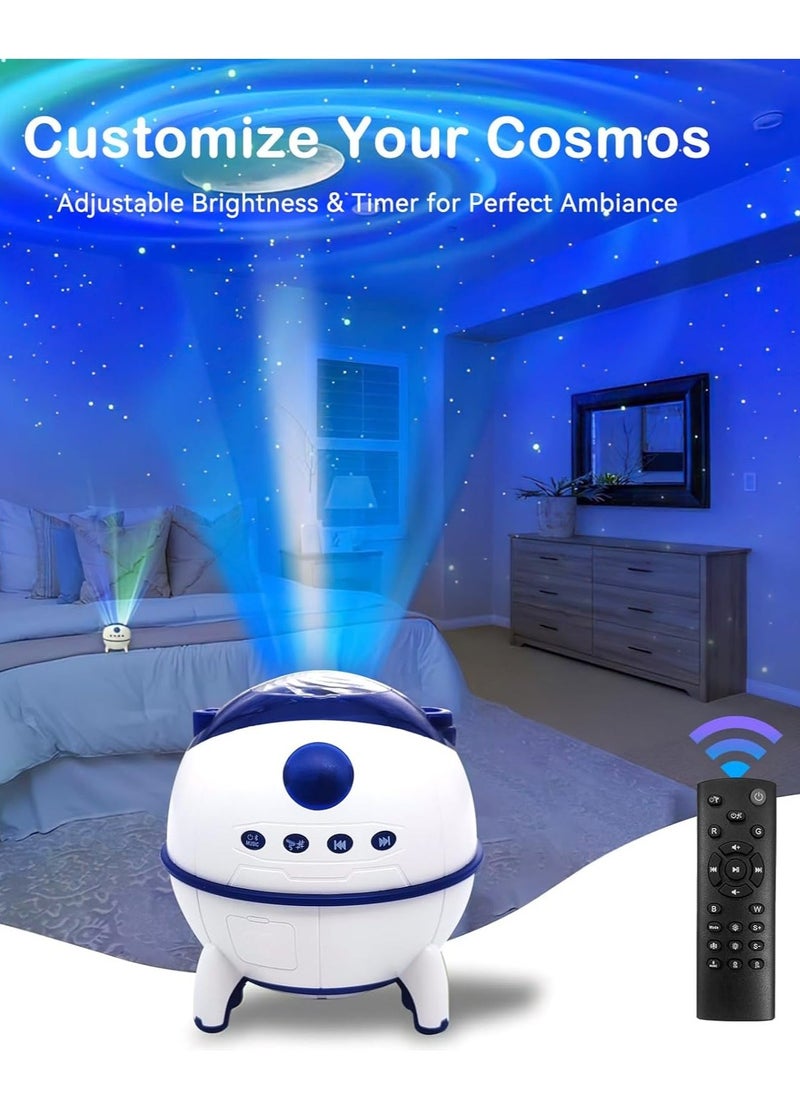 ELTRAZONE Galaxy Star Projector – Sound-Activated Bluetooth Night Light with Timer for Bedrooms, Cars, and Party Decor - Image 4