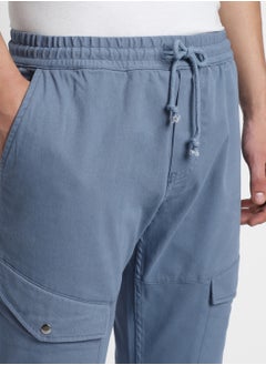 Dennis Lingo Steel Blue Cargo Trousers for Men, Slim Fit  - Image 2