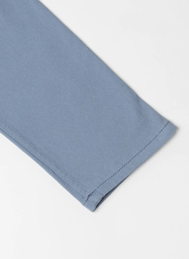 Dennis Lingo Steel Blue Cargo Trousers for Men, Slim Fit