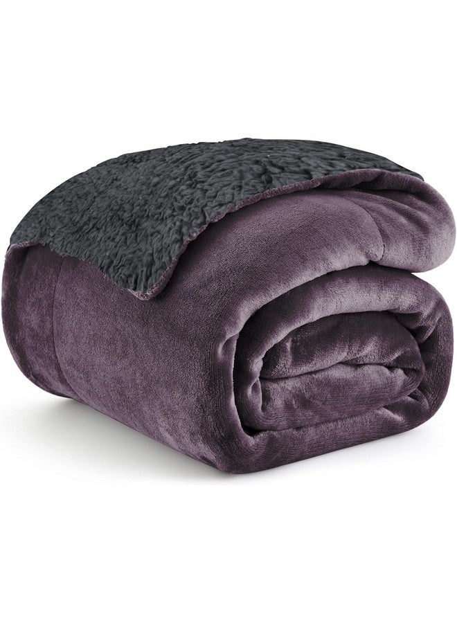 Homestan Homestan Sherpa Fleece AC Blanket Single Bed 220GSM, Ultra Soft AC Blanket for Summer 60x90 inches (Violet, Single) - Image 1