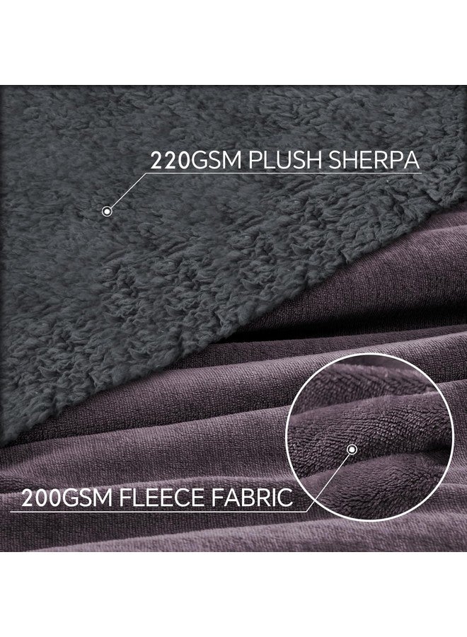 Homestan Homestan Sherpa Fleece AC Blanket Single Bed 220GSM, Ultra Soft AC Blanket for Summer 60x90 inches (Violet, Single) - Image 4