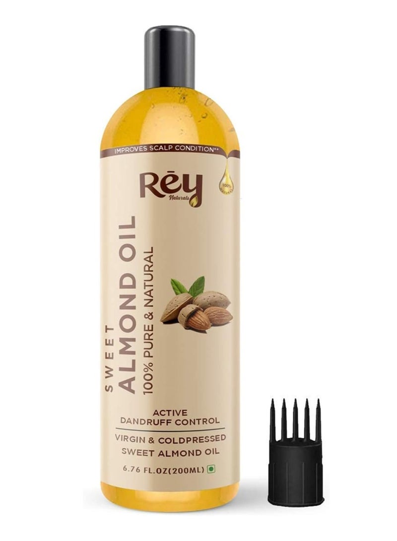 Rey Naturals Rey Naturals Almond Hair Oil (Badam oil) 200 ml - Image 1