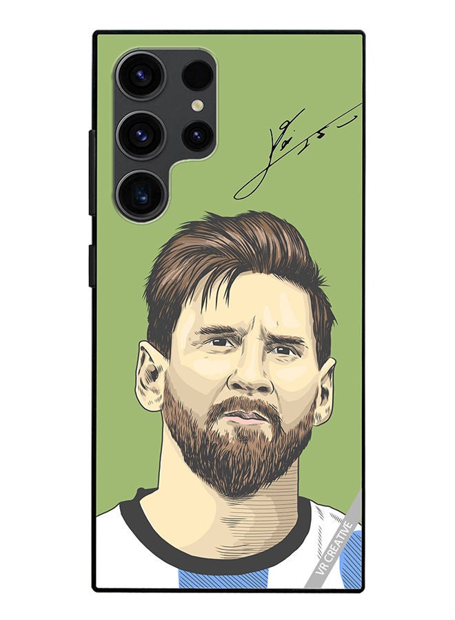 VR CREATIVE Protective Case Cover For Samsung Galaxy S23 Ultra 5G Lionel Messi, An Argentine Design Multicolour - Image 1