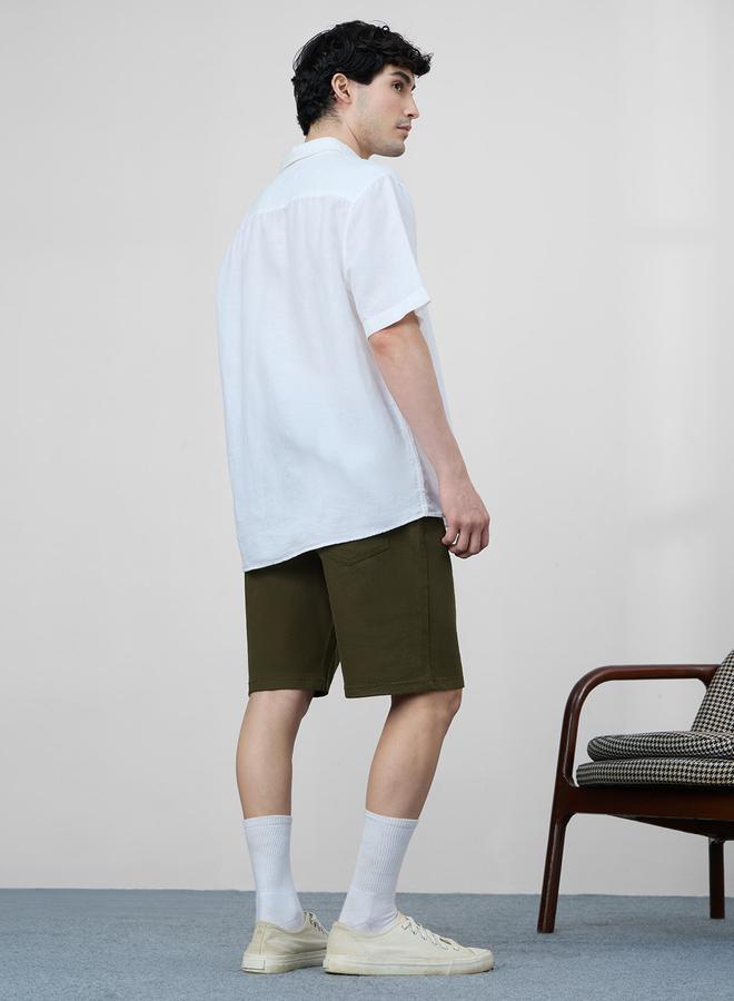 ذا سوليد ستور شورت دنيم بطول الركبة - Image 3