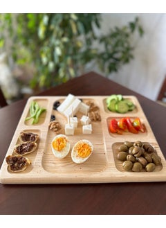 Sammwood Natural Wooden Cheese Presentation Plate, Breakfast Plate, Breakfast Tray  - Image 3