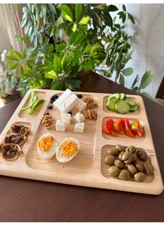 Sammwood Natural Wooden Cheese Presentation Plate, Breakfast Plate, Breakfast Tray  - Image 4