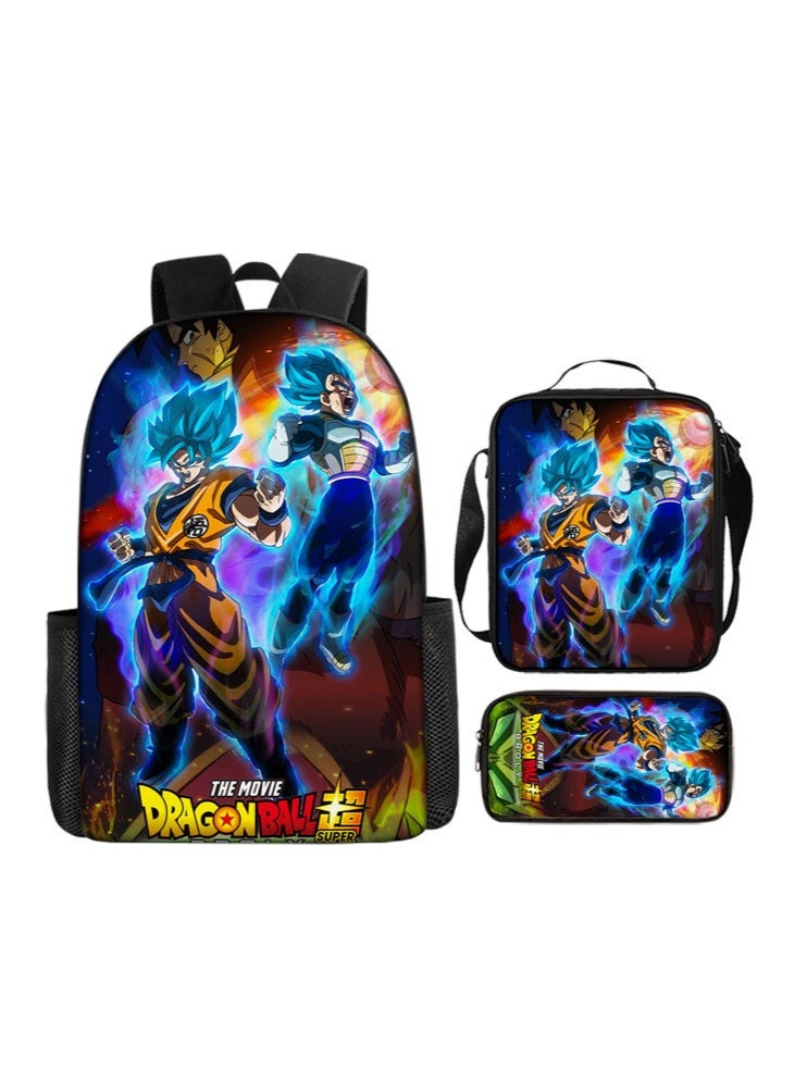 Dragon Ball Super backpack Pencil Case Satchel three-piece suit men and women leisure sports travel backpack student school backpack - Image 1