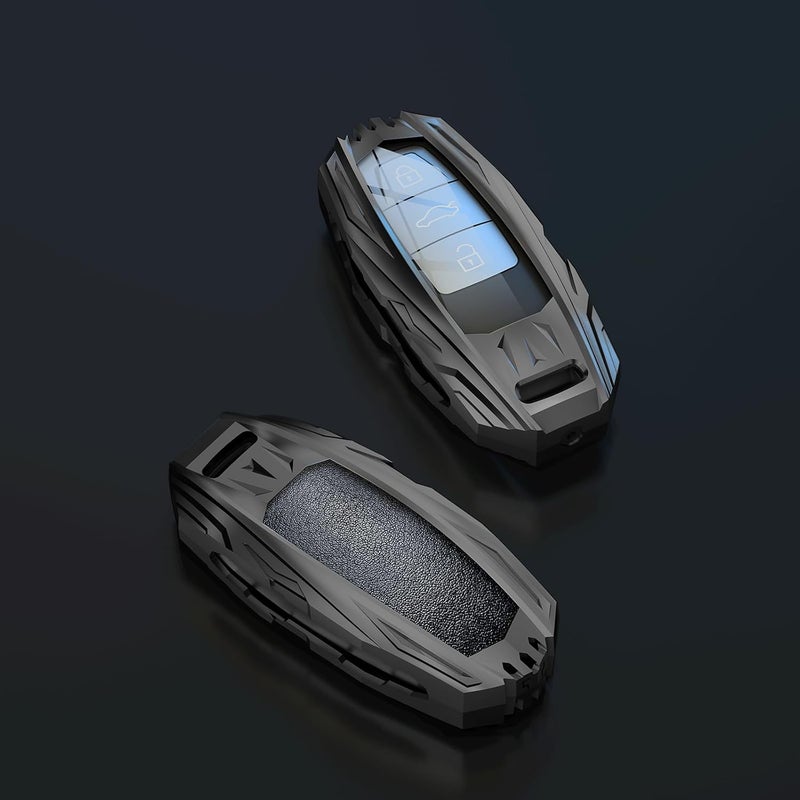 SLAKNOK Zinc Alloy Key Fob Cover for Hyundai with Keychain - Compatible with 2019-2023 Models - Image 4