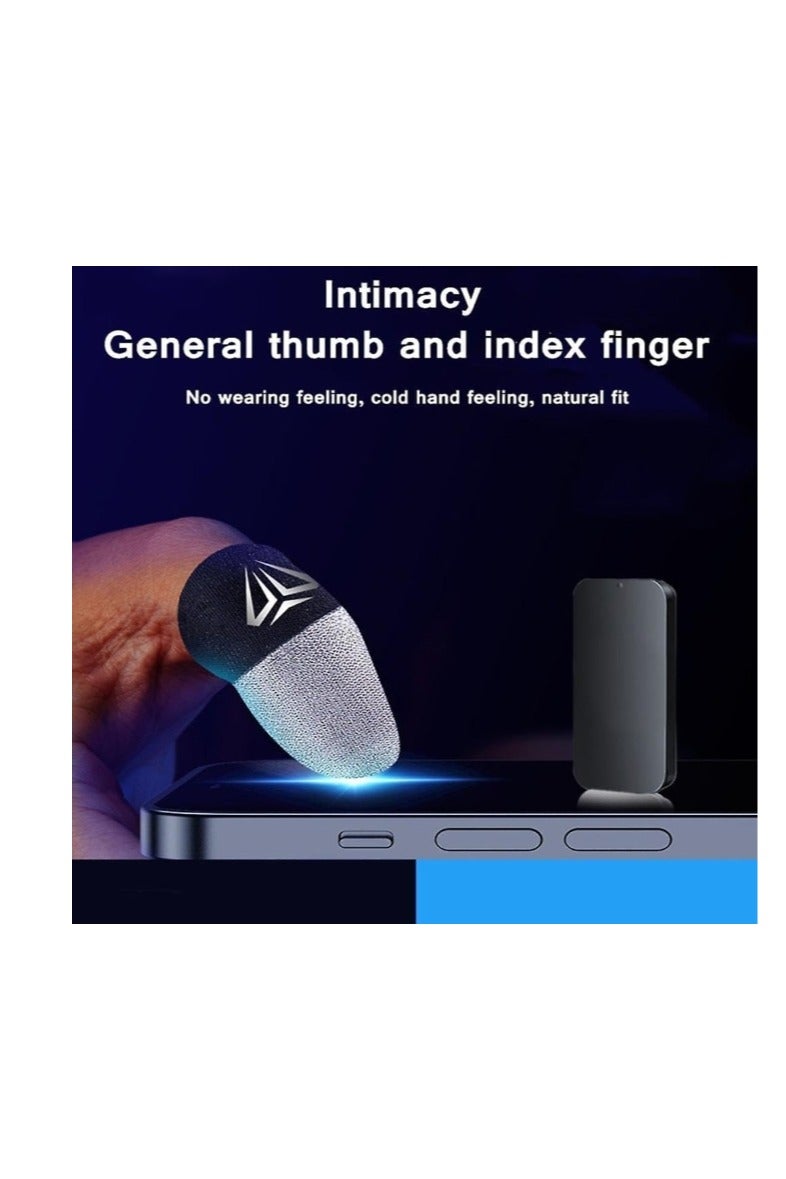 4 Pcs Gaming Finger Gloves Silver Fiber Gaming Finger Sleeves With Storage Case, Anti-Sweat, Ultra-Thin Touch Screen Thumb Gloves - Image 5