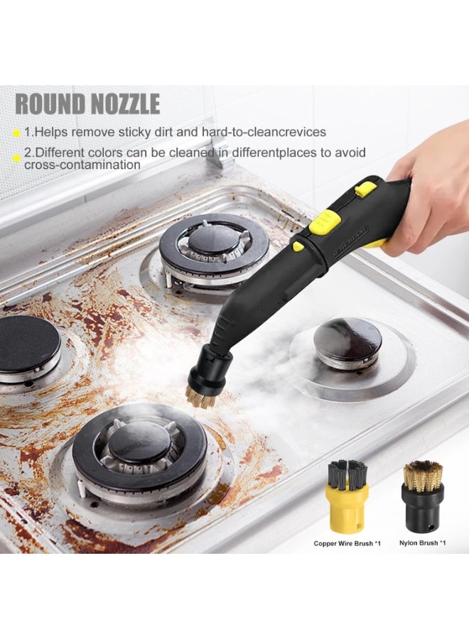 مجموعة من 10 قطع من وسادات التنظيف القماشية البديلة لـ Karcher SC2/SC3/SC4/SC5، وأجزاء ملحقات منظف البخار EasyFix من Kärcher SC (4 أغطية فوهات من القماش و4 وسادات تنظيف من الألياف الدقيقة وفرشتان دائريتان) - Image 5