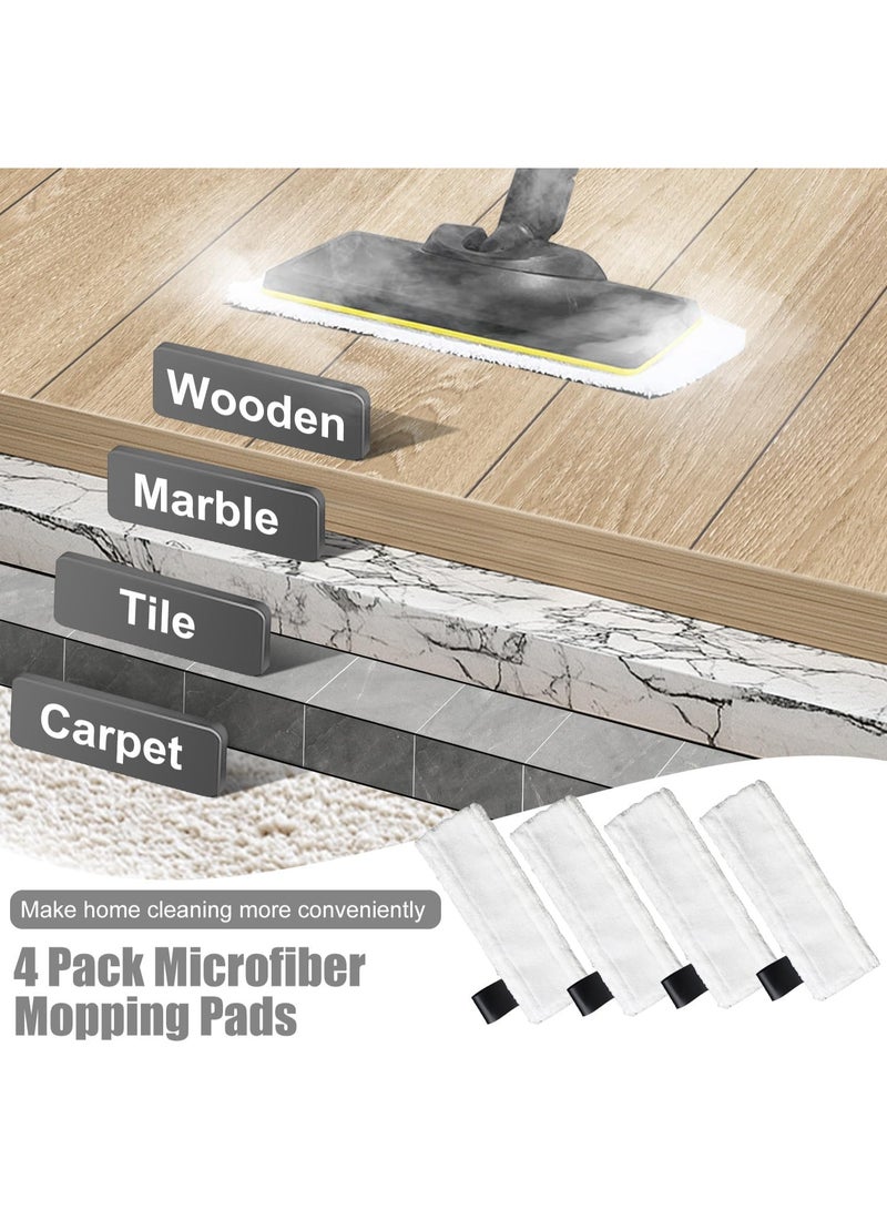 مجموعة من 10 قطع من وسادات التنظيف القماشية البديلة لـ Karcher SC2/SC3/SC4/SC5، وأجزاء ملحقات منظف البخار EasyFix من Kärcher SC (4 أغطية فوهات من القماش و4 وسادات تنظيف من الألياف الدقيقة وفرشتان دائريتان) - Image 3