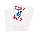 VOWFOO Stay Wild Cocktail Napkins Southern Western Cowgirl Cowboy Country Rodeo Horse Retro Vintage Vacation Party Beverage Disposable Paper Napkins 100Pcs 45 x 45 2ply Stay Wild Red - Image 1