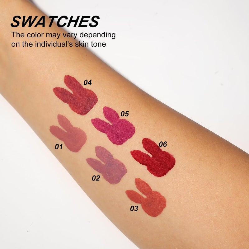 YOUNG VISION 6 Pc Matte Nude Liquid Lipstick Set - Long-Lasting & Pigmented Shades, Lip Gloss Bundle Gift Collection for Girls/Women - Image 2