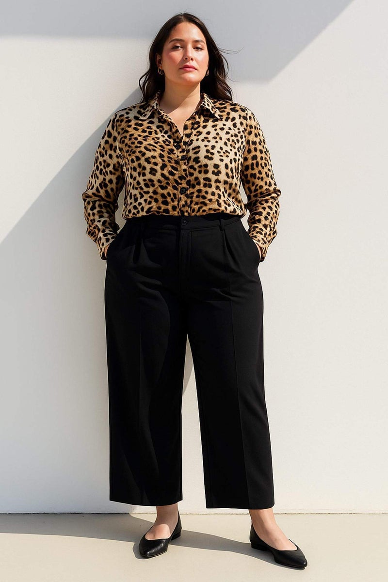 DeFacto Regular Fit Leopard Printed Long Sleeve Shirt - Image 2