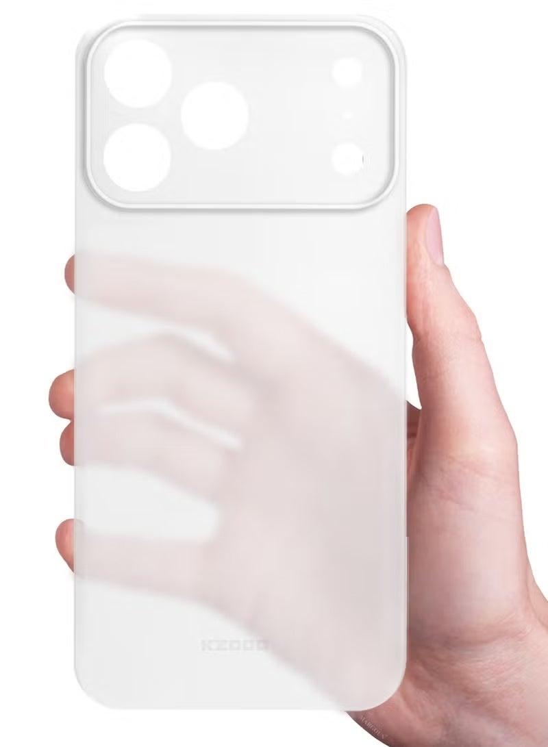 KZDOO Air Skin Case Cover for iPhone 17 Pro Max | Slim Frosted Clear Back Cover | Durable Thin Shock Resistant Protective Phone Case - Image 3