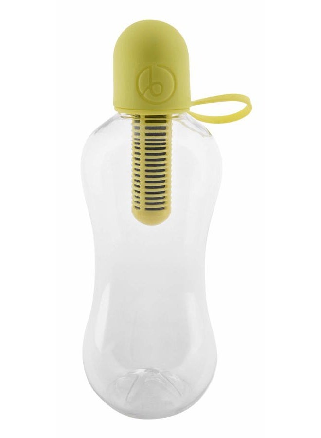 Bobble Classic Water Bottle, Filtered Water, BPA-Free Reusable Bottle, Soft Touch Carry Cap with Replaceable Carbon Filter for Sustainable Water and Hydration 18.5 oz (Lime) - Image 1