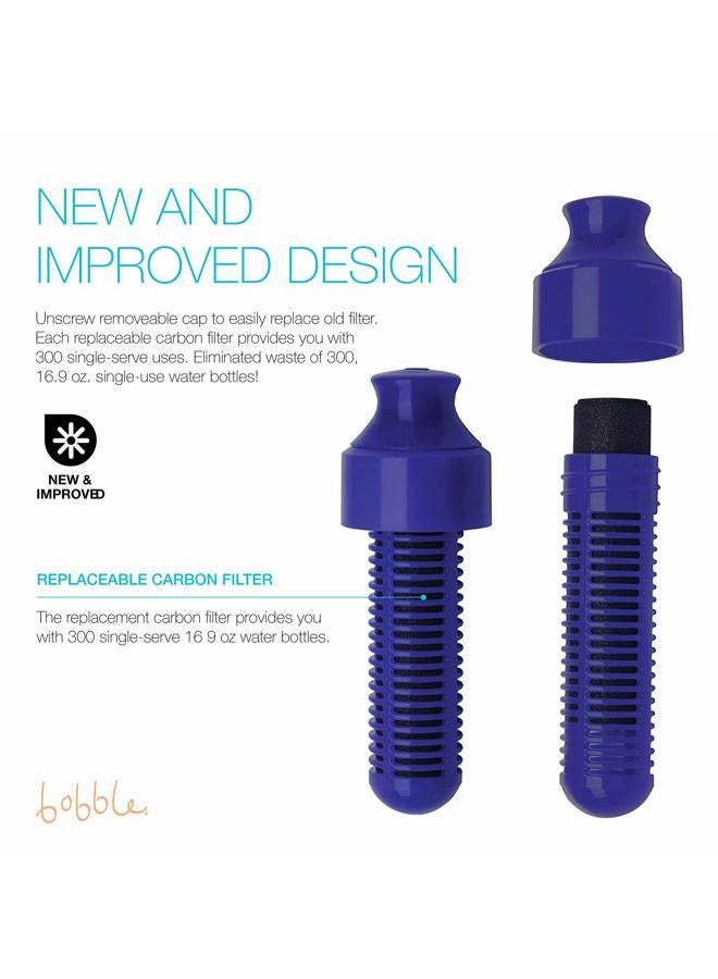 Bobble Classic Water Bottle, Filtered Water, BPA-Free Reusable Bottle, Soft Touch Carry Cap with Replaceable Carbon Filter for Sustainable Water and Hydration 18.5 oz (Lime) - Image 4