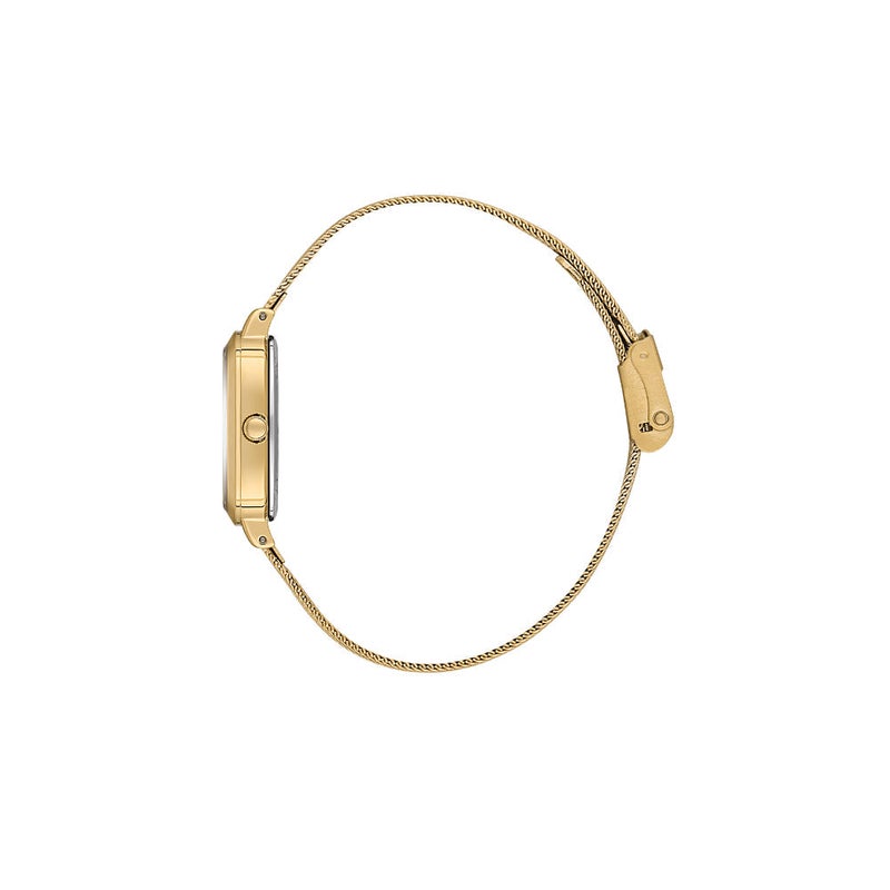 دانيل كلاين سوار شبكي نسائي | علبة من سبيكة ذهبية | تناظري | قرص مربع فضي بنمط شعاعي | كوارتز ياباني | فاخر | مقاومة للماء حتى عمق 30 مترًا - Image 2