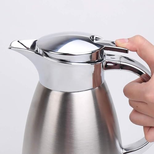 GearRoot 61oz Coffee Carafe Airpot Insulated Coffee Urn Stainless Steel Vacuum Thermal Pot Flask for Coffee, Hot Water, Tea, Hot Beverage - Keep 12 Hours Hot, 24 Hours Cold (Blue) - Image 5