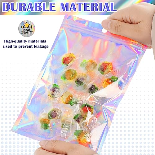 JETMORE 100 Pcs Mylar Bags, Holographic Bags, Resealable Bag for Small Business, Packaging, Sample Bag for Pen, Gift, Jewelry, Snack, Bracelets, Mothers Day Gifts (5.5x7.9in) - Image 4