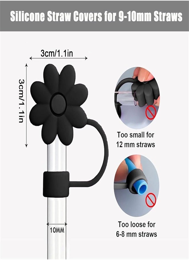 Generic - Straw Covers Toppers for Stanley Cups, 4pcs Cowboy Hat Straw Cover Cap for Stanley Cup 30&40 Silicone Straw Caps Reusable Straw Tips Protectors for Stanley Cup 10mm Straws - Image 1