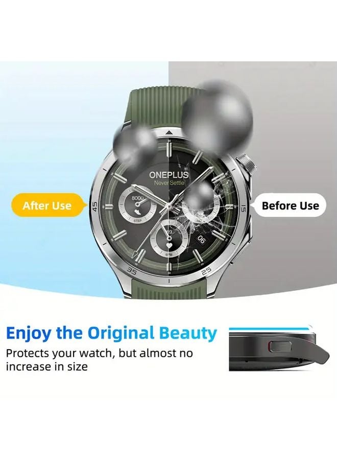 5 PCs Tempered Glass Screen Protector For Oneplus Watch 2R Waterproof Protection Film - Image 5