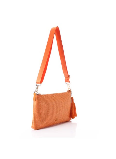 Dejavu LID-DJTV-007 Dejavu Cross Body knitted Bag - Orange, For Women, One Size