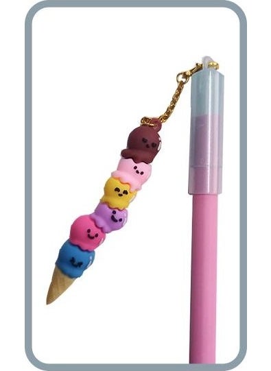 Artlantis Pencil with Ice Cream Head, Blue 1 Piece Ice Cream Fancy Pencil, Gift Pen, Cute Pen with Figures  - Image 3