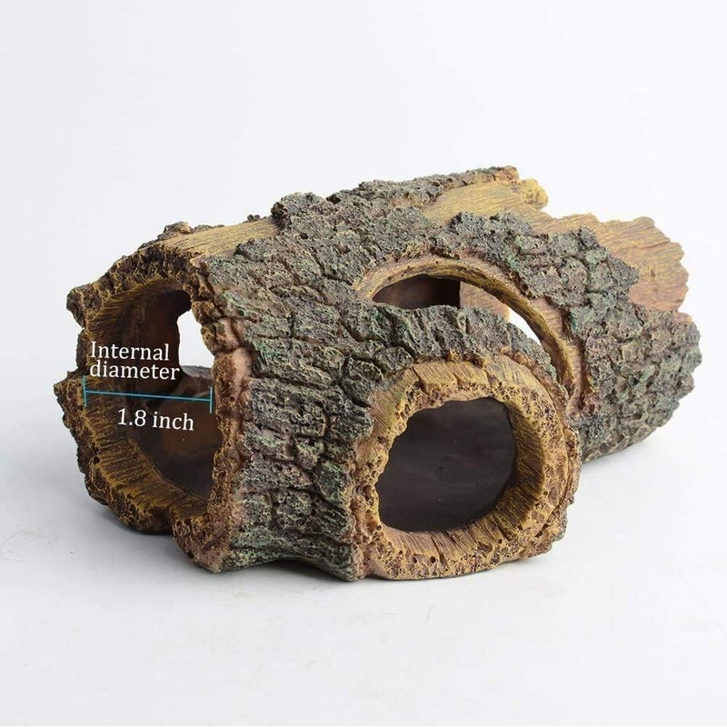 Hygger Betta Log Resin Hollow Tree Trunk Ornament, Betta Fish Accessories, Aquarium Decorations Wood House Small and Medium Fish Tank Decor - Image 3