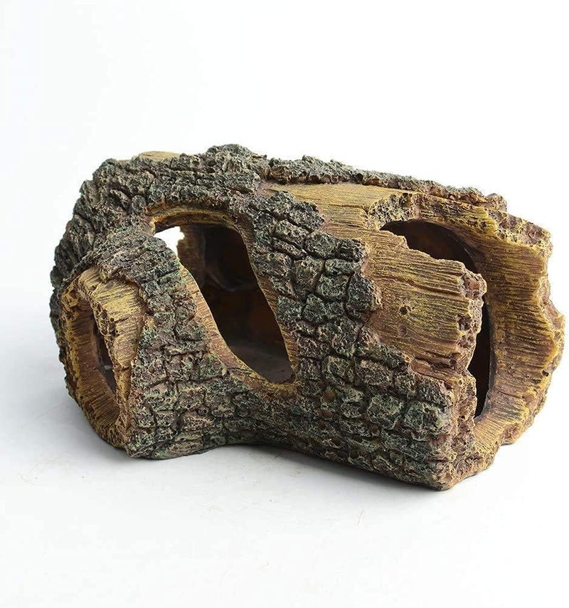 Hygger Betta Log Resin Hollow Tree Trunk Ornament, Betta Fish Accessories, Aquarium Decorations Wood House Small and Medium Fish Tank Decor - Image 2