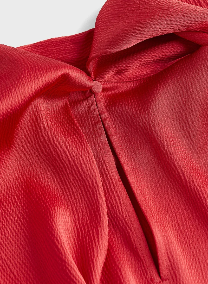 H&M Tie Neck Top